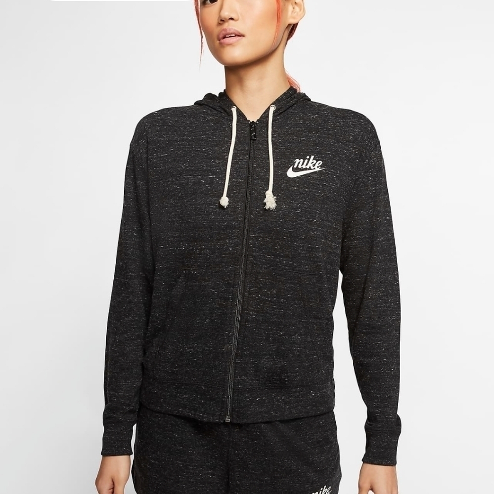 NIKE grey zip up hoodie
